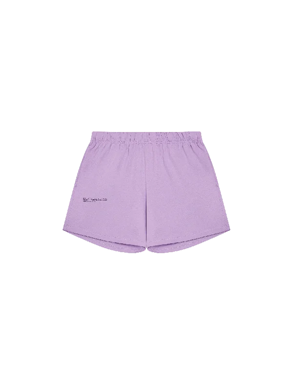 Womens Organic Cotton Pajama Loose Shorts—orchid purple