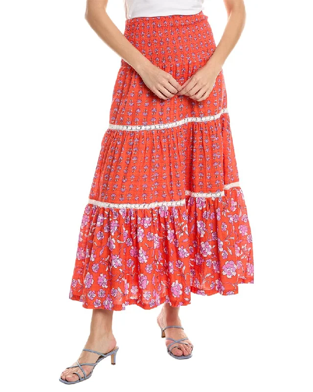 Design History Smocked Maxi Skirt