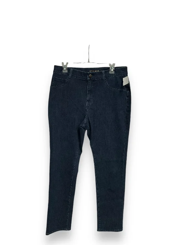 Jeans Straight By Soft Surroundings In Blue Denim, Size: 12