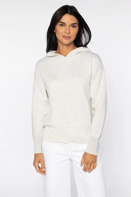 Kinross Cashmere Doubleknit Pullover Hoodie