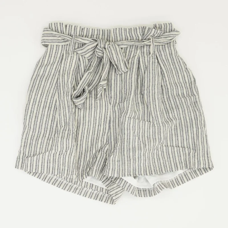 Gray Striped Shorts