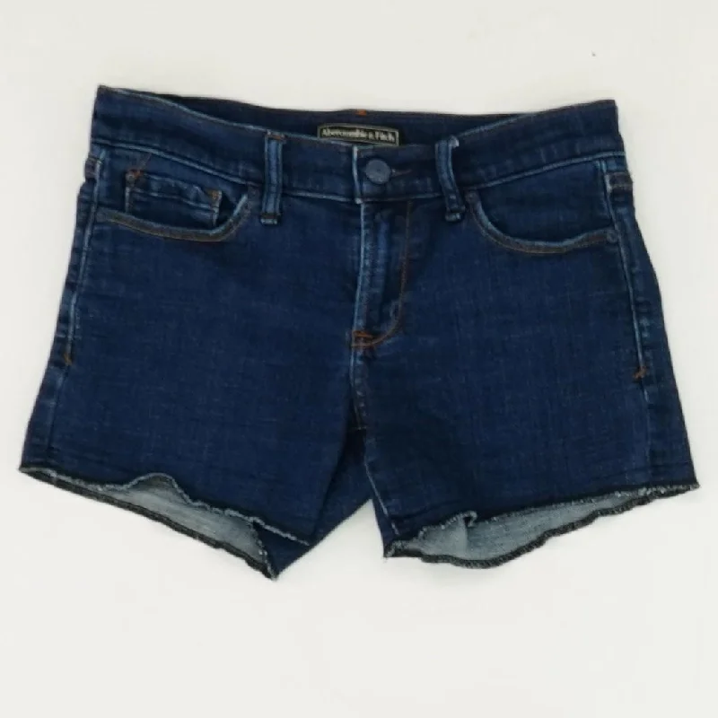 Indigo Solid Denim Shorts