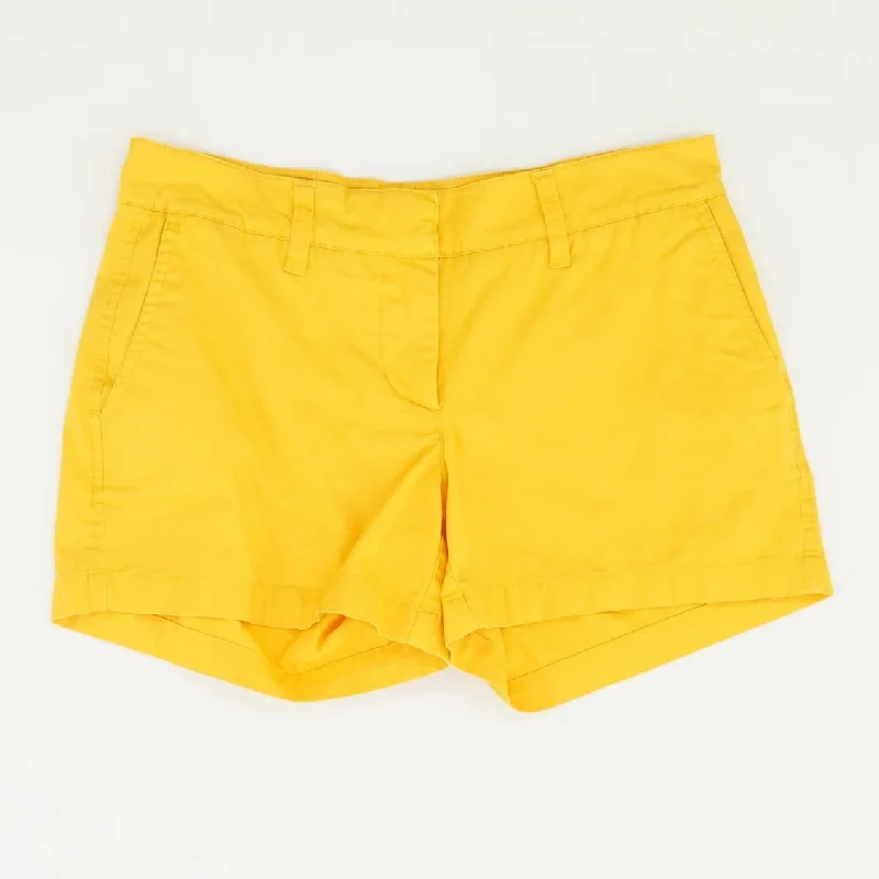 Yellow Solid Chino Shorts