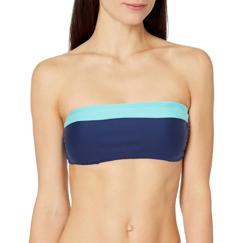 Bandeau Bra Bikini Top In Navy