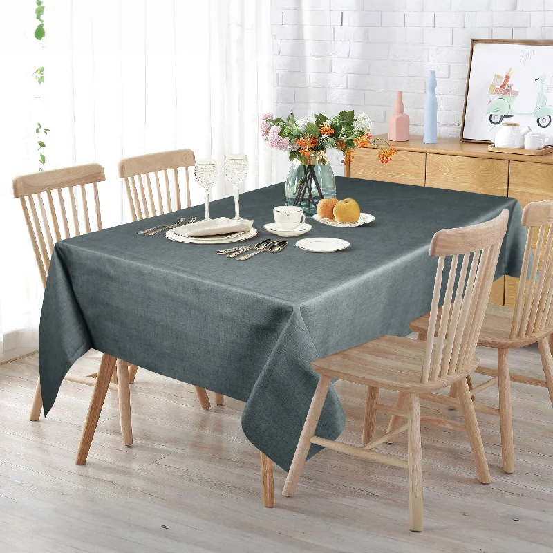 Tablecloth - Solid Textured Print - Charcoal