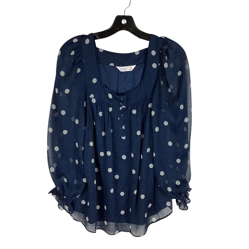 Top Long Sleeve By Lc Lauren Conrad In Polkadot Pattern, Size: S