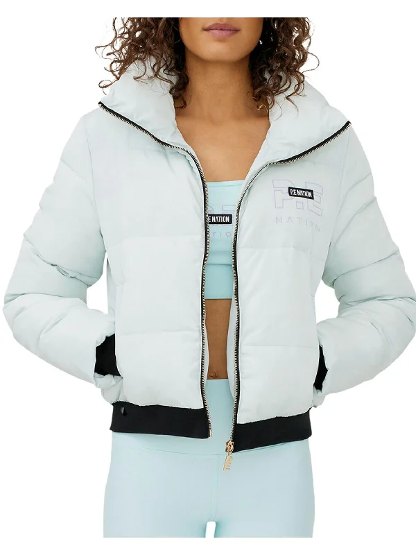 Womens Cold Weather Front Zip Puffer Jacket