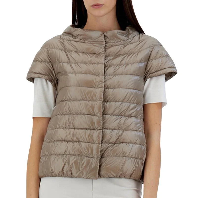 Emilia Short Sleeved Cape Jacket In Dove