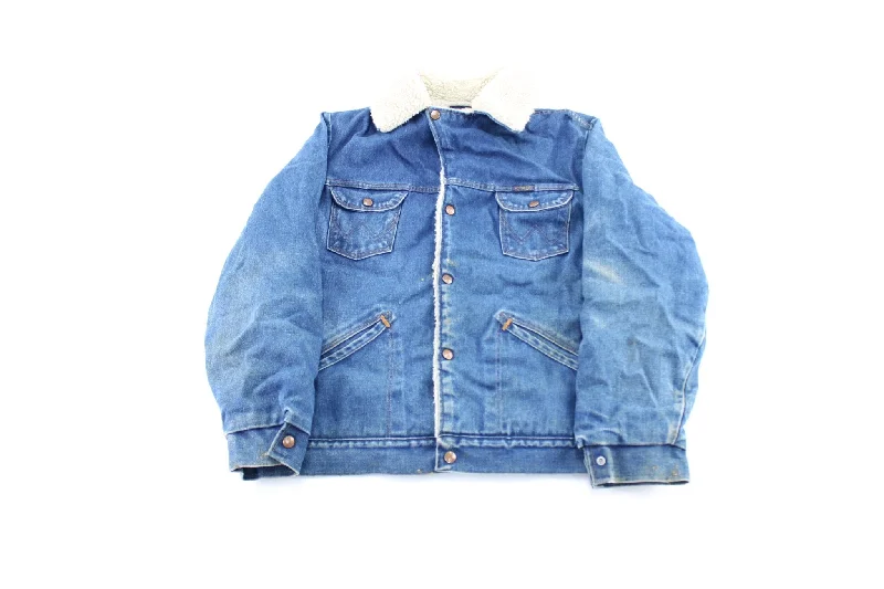 80's Wrangler Denim Sherpa Lined Trucker Jacket