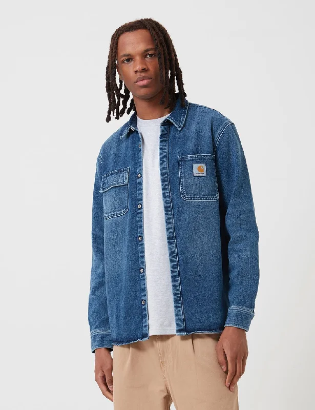 Carhartt-WIP Salinac Shirt Jacket (Denim) - Blue, Mid Worn Wash