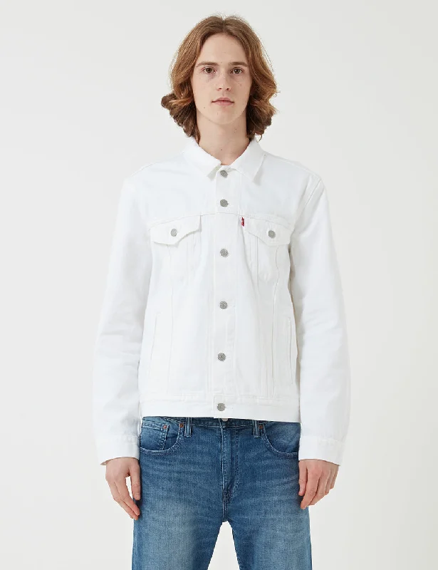 Levis Denim Trucker Jacket - Steel White