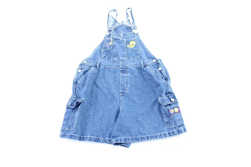 Women's 1999 Looney Tunes Embroidered Denim Overalls