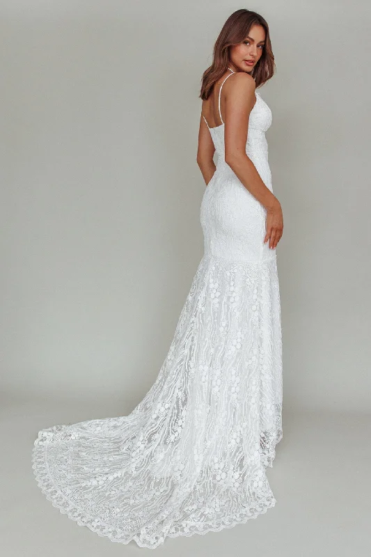 Your Beloved Lace Maxi Dress White